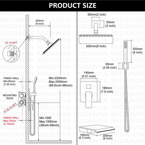 Midanya 59-inch hose offers flexible reach for baths and cleanup