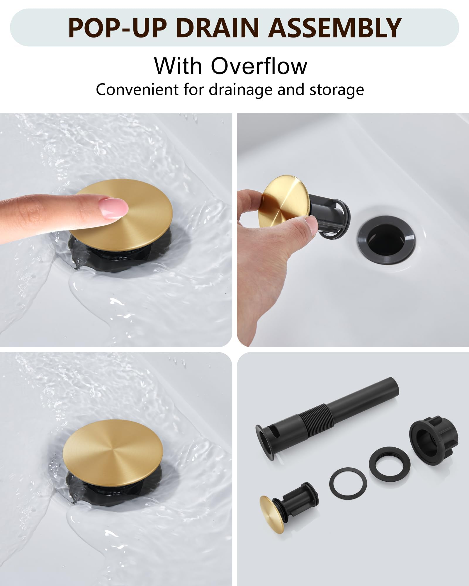 Midanya SUS304 stainless steel with brushed gold finish resists fingerprints