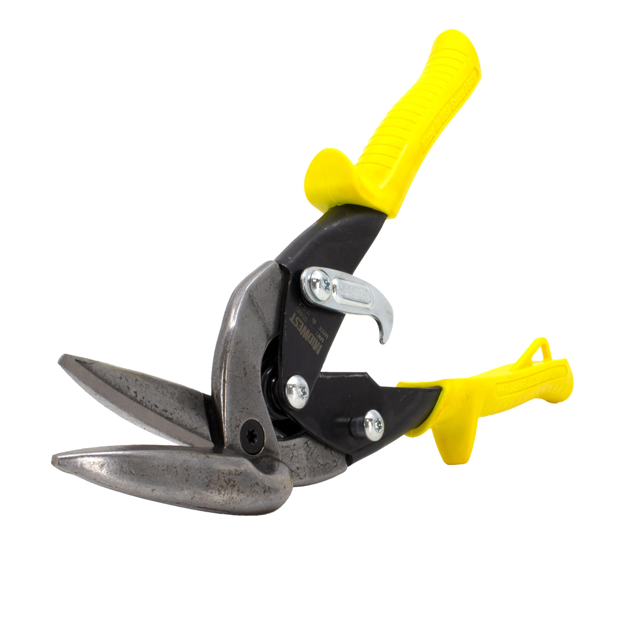 Close-up of forged Glidetech blades from Midwest Snips for precise cuts.