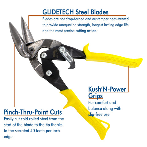Midwest Snips Glidetech forged blades close-up showing strength and precision.