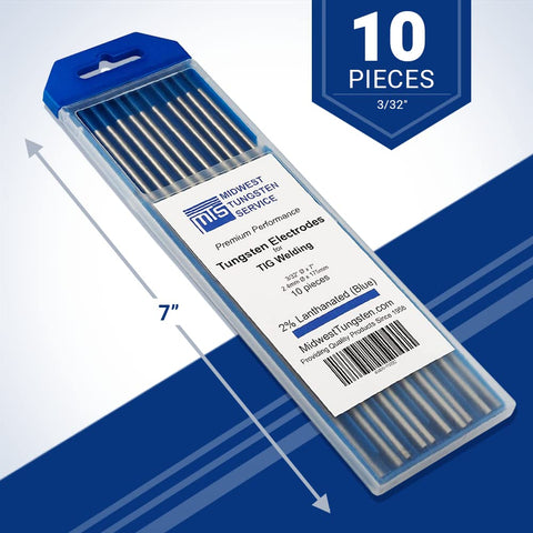 WL20/EWLa-2 tungsten tip close-up showing stable arc and reliable starts.