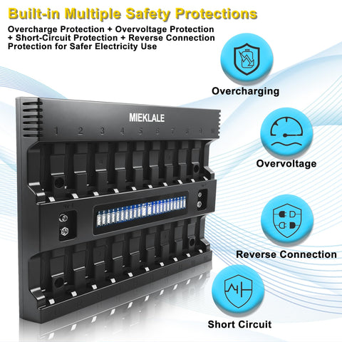 MIEKLALE dedicated 9V slot for organized charging.