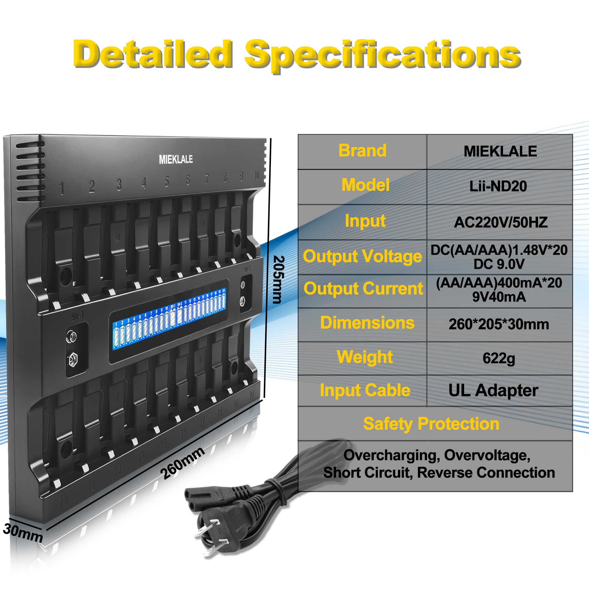MIEKLALE efficient multi-battery charging solution.