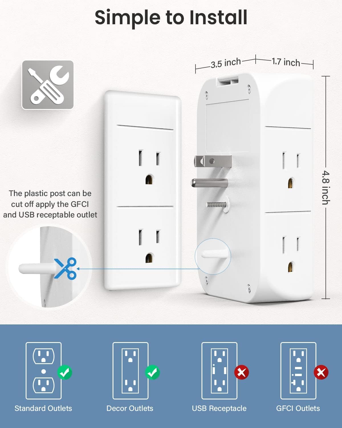 Mifaso PD20W 1800J surge protector guards electronics from spikes.