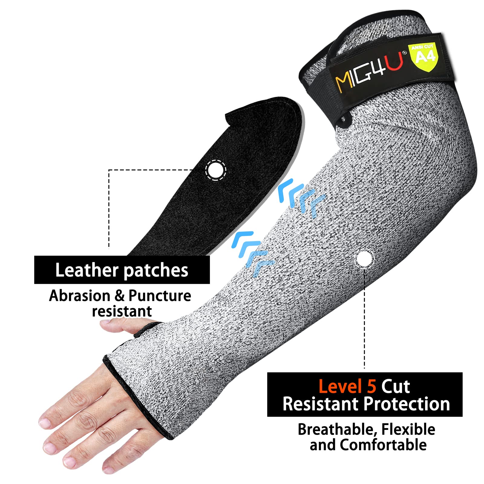 Mig4U breathable, lightweight sleeve supports comfortable all-day wear.