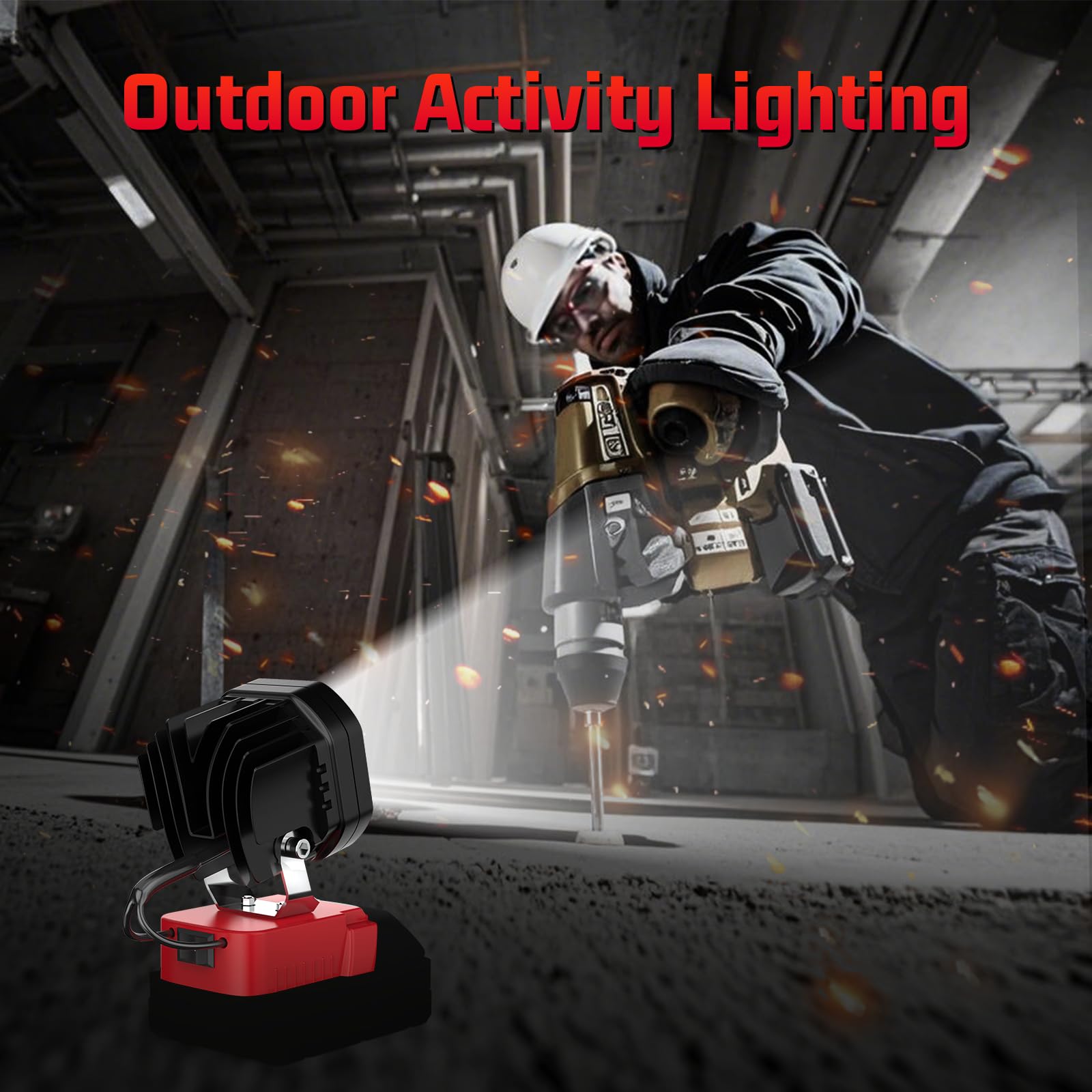 Mightrench 40W LED provides bright, clear work area for detailed tasks.