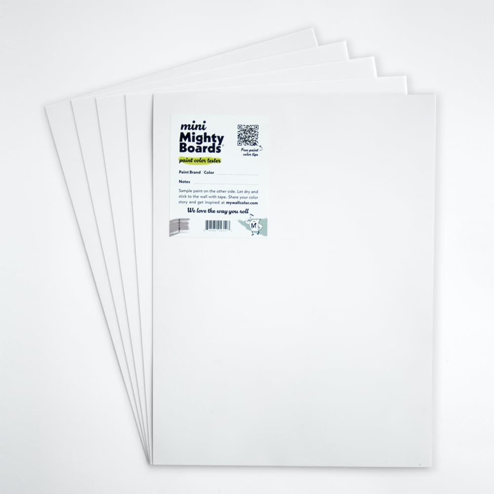 Mighty Boards Minis paint test panel 12x9 white front view for swatches