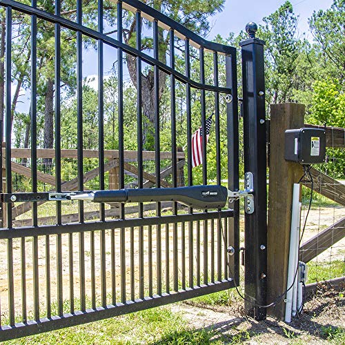 Mighty Mule MM571W remote control for convenient gate operation.