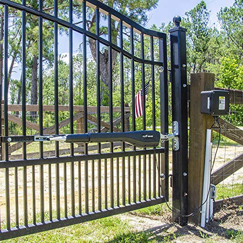 Mighty Mule MM571W remote control for convenient gate operation.