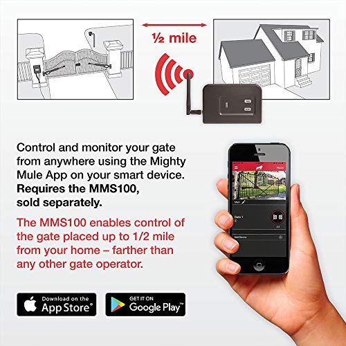 Mighty Mule MM571W solar ready setup with panel option for energy independence.