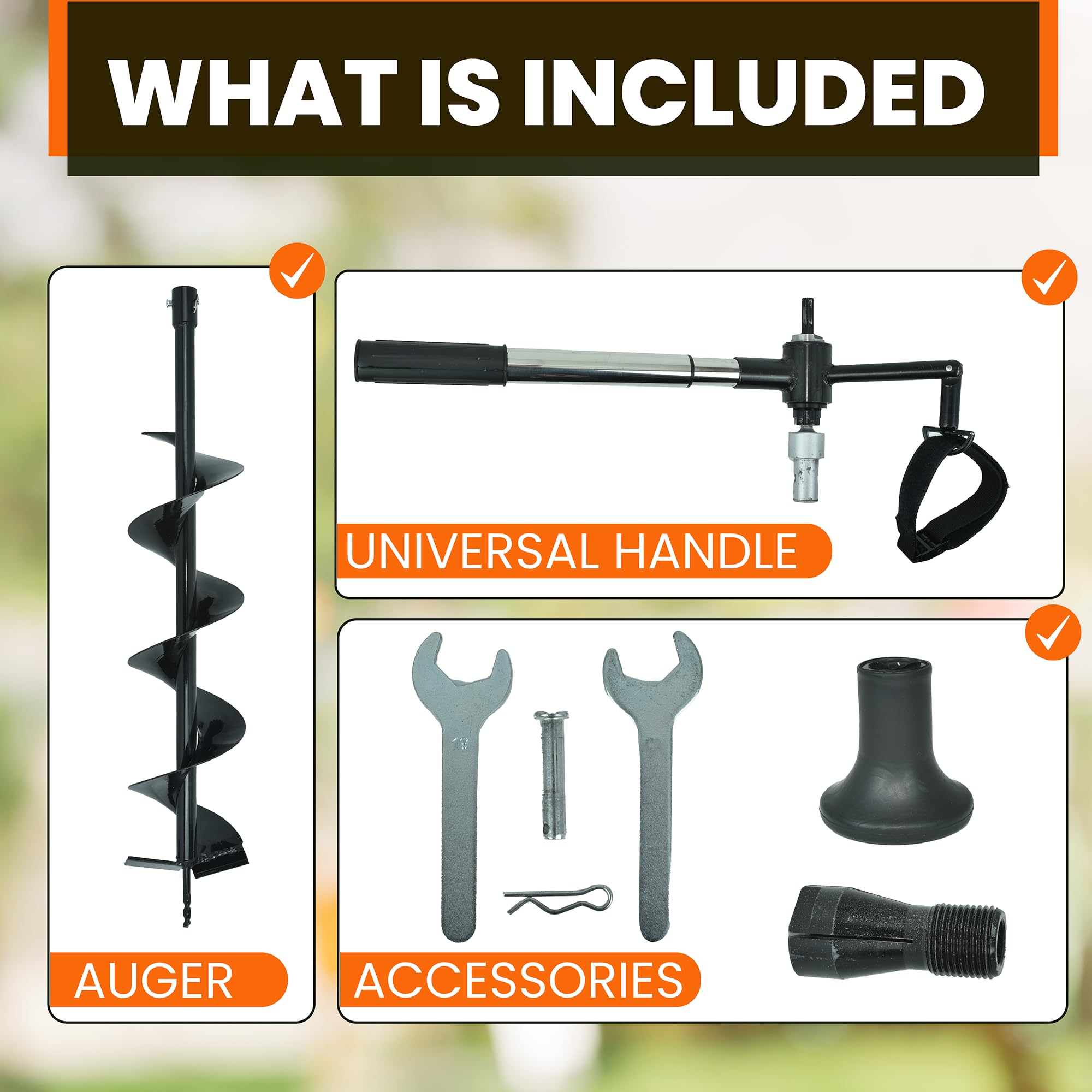 MightyPhine Earth Auger ideal for fence post installation and garden projects.