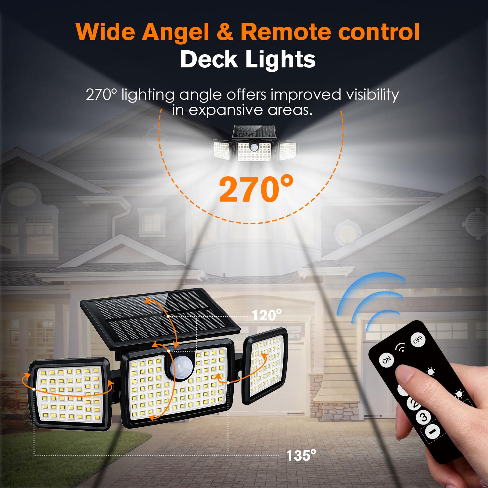 MIHANI three lighting modes adapt to porch, steps, and driveway