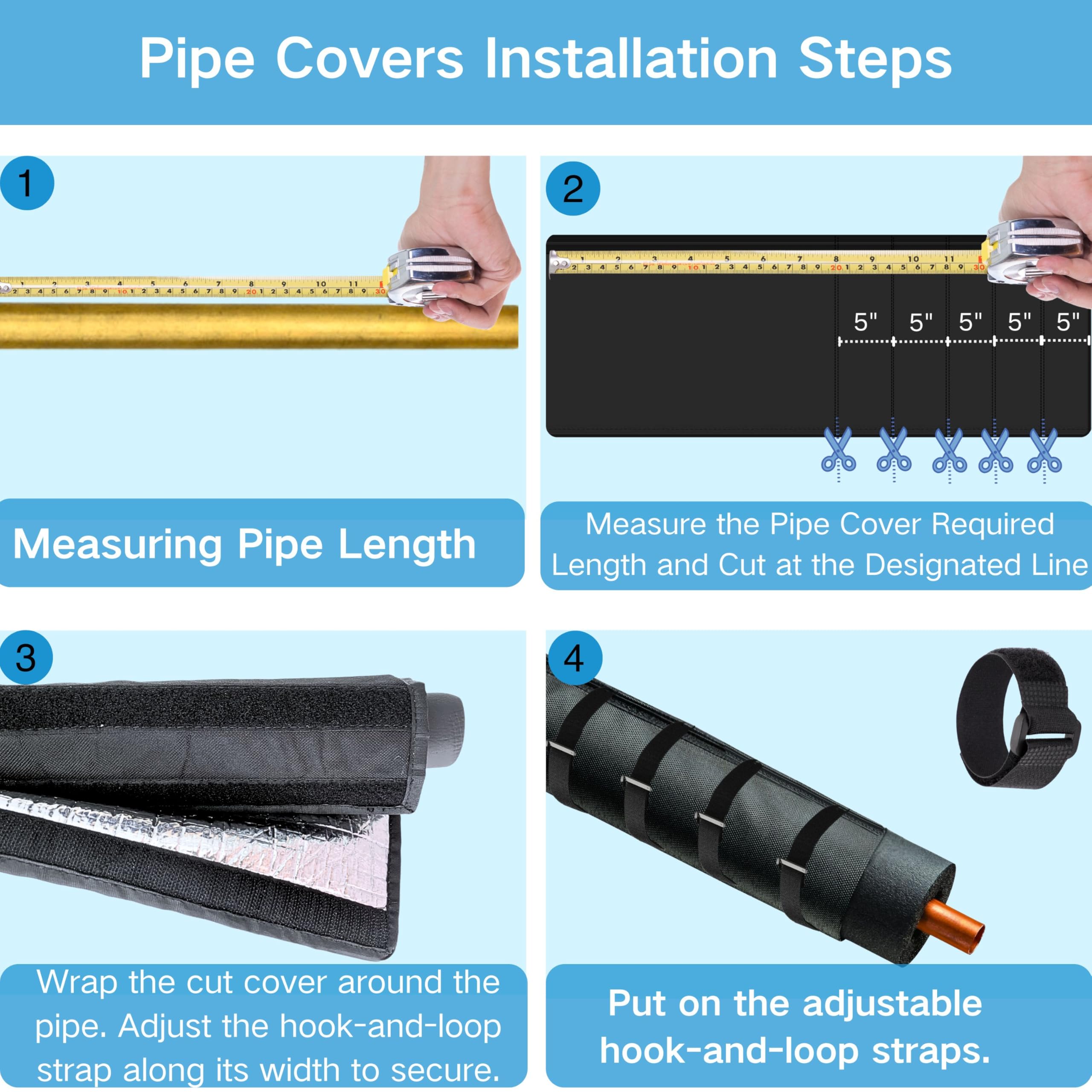 Miideayin reusable insulation sleeve designed for easy trimming and reinstallation