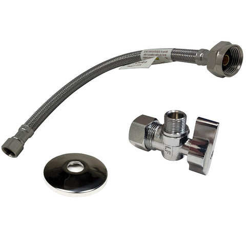 Miiflex complete toilet set valve with 12 NOM inlet and 3/8 outlet for reliable shut-off.