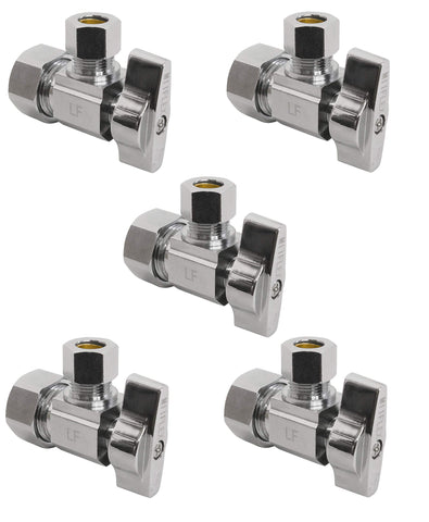 Miiflex heavy-duty angle shut-off valve with squared body for durable plumbing connections.