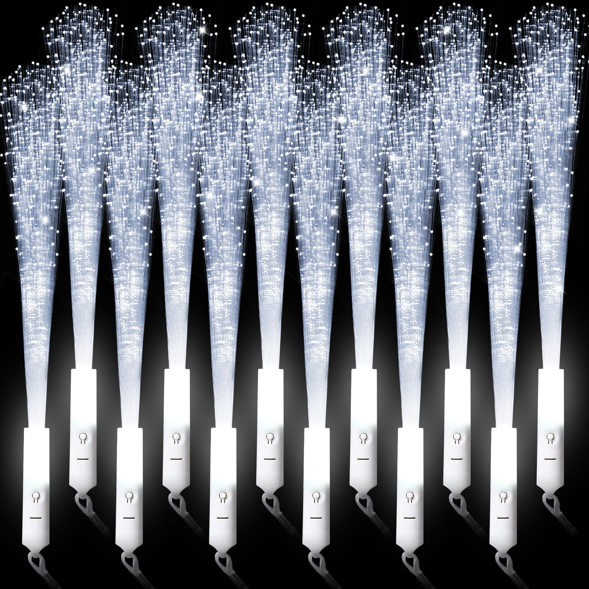Miikoul fiber-optic wand with white glow for ambient party lighting