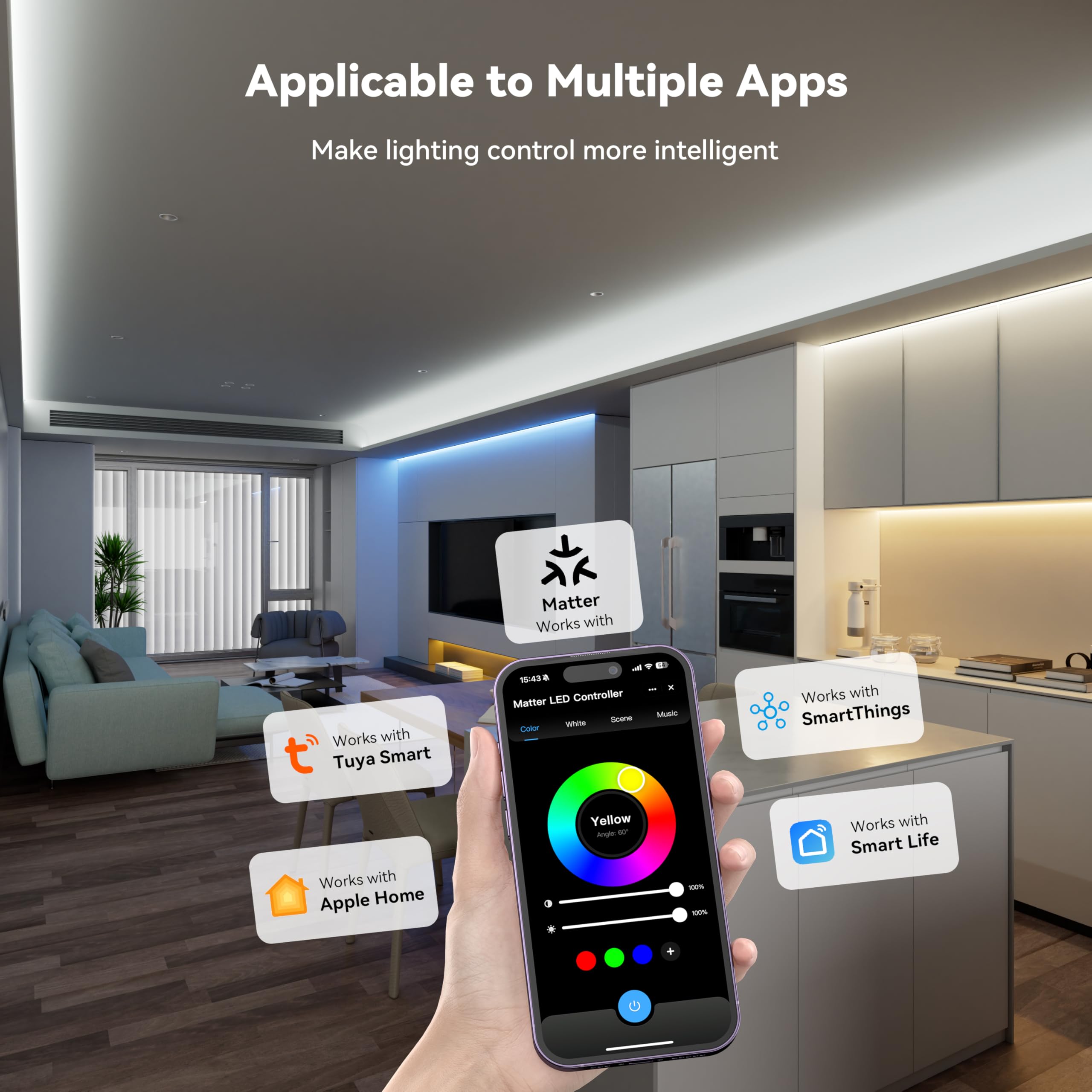 MIWISE Matter LED Controller app setup enables remote, centralized control