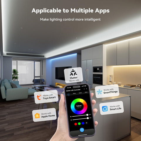 MIWISE Matter LED Controller app setup enables remote, centralized control