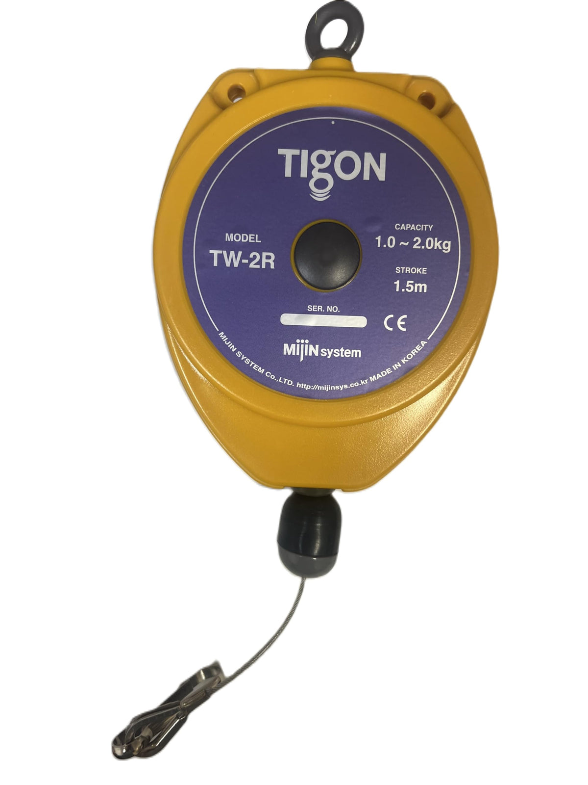Mijin Tigon TW-2R retractor with secure cable for easier tool reach.