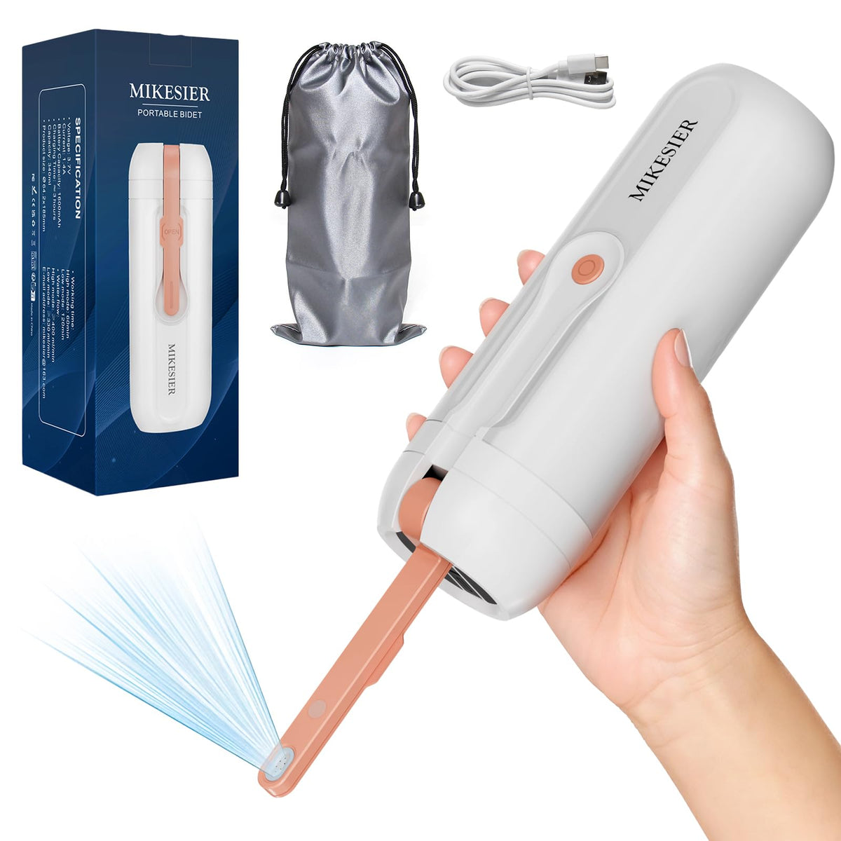MIKESIER portable bidet bottle 340ml for on-the-go cleansing