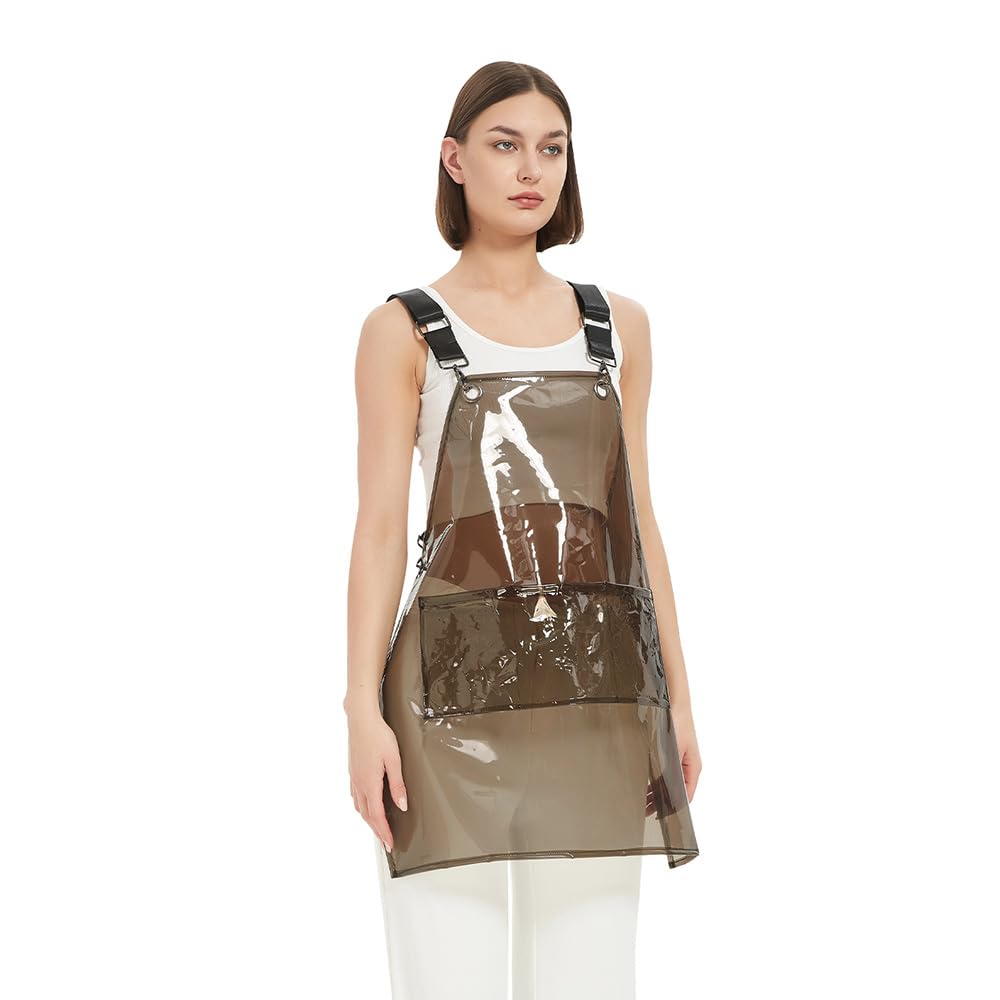 MIKI WELL black professional apron adds a sleek look to any salon