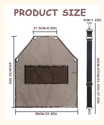 MIKI WELL waterproof apron fabric keeps clothes clean while styling clients or cutting hair