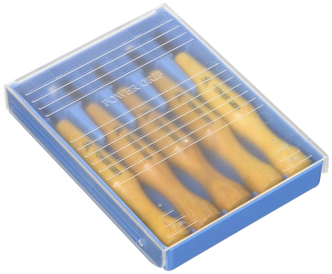 Mikisyo Hamono power grip chisel set features ergonomic handle for precise control.