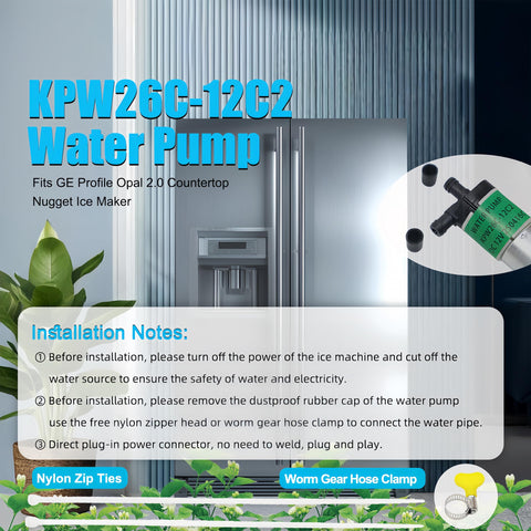 Mikjiik KPW26C-12C2 compatible with Opal 2.0 nugget ice makers
