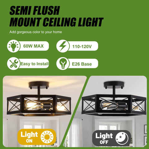 Mikniri 3-light fixture ships with hardware for easy installation.