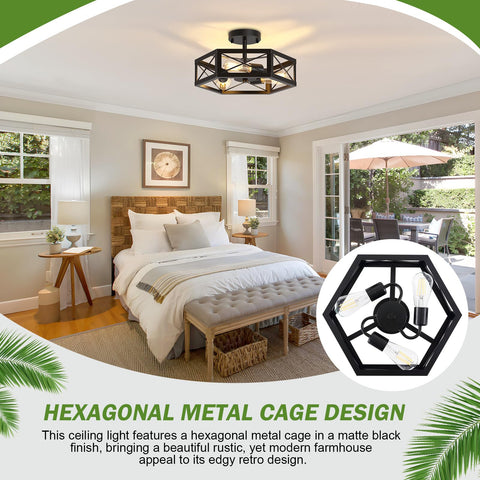 Mikniri kitchen ceiling light uses E26 bulbs for versatile brightness.