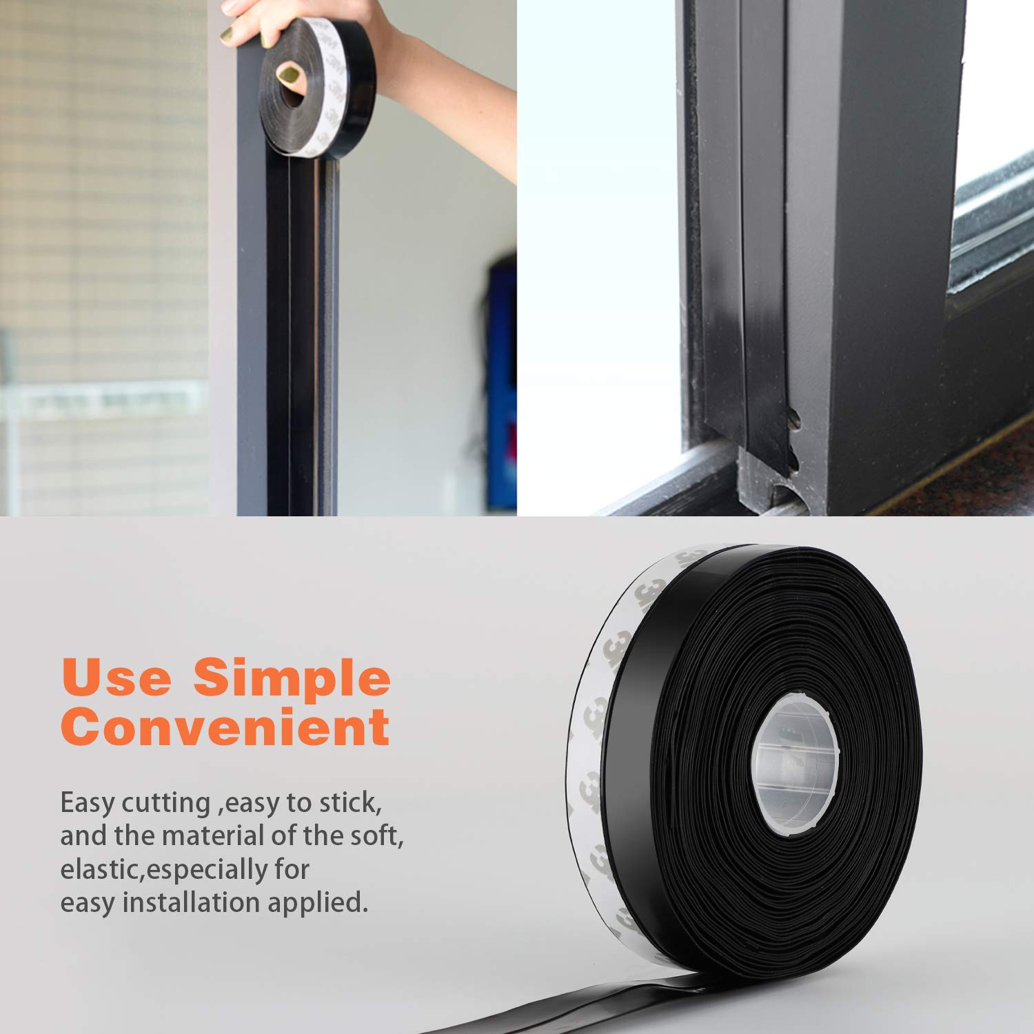 MIKOSI cupboard and wardrobe seal close-up improves privacy and draft control.
