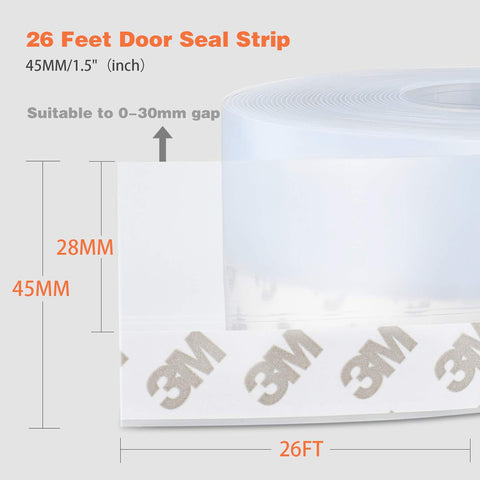MIKOSI silicone seal strip on a glass door reducing noise