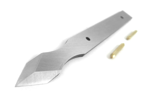 Mikov marking knife finger indents for steady pressure near tip
