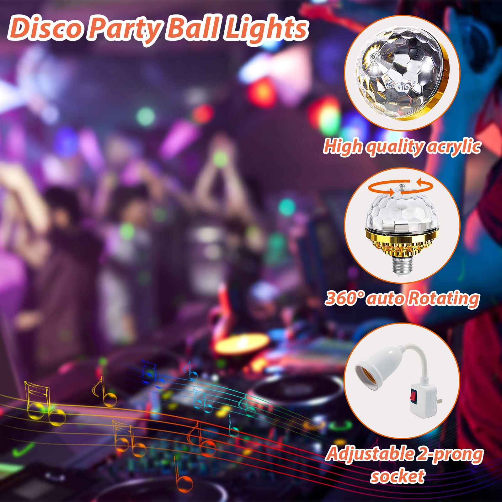 MIKWOAB plug-in disco light provides easy setup for home parties and karaoke.