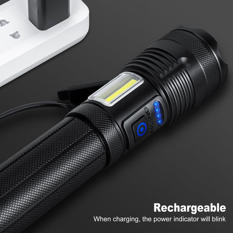 MILAOSHU seven-mode flashlight for customizable lighting options.