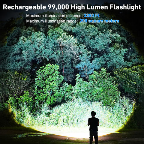 MILAOSHU 99000-lumen beam for long-distance visibility
