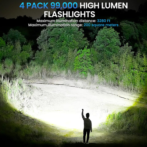 MILAOSHU rechargeable flashlight with compact ergonomic grip.