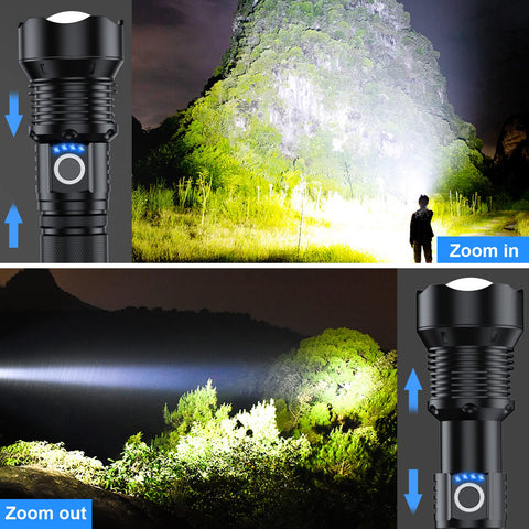 MILAOSHU XHP50 LED technology for bright, even beam during night tasks.