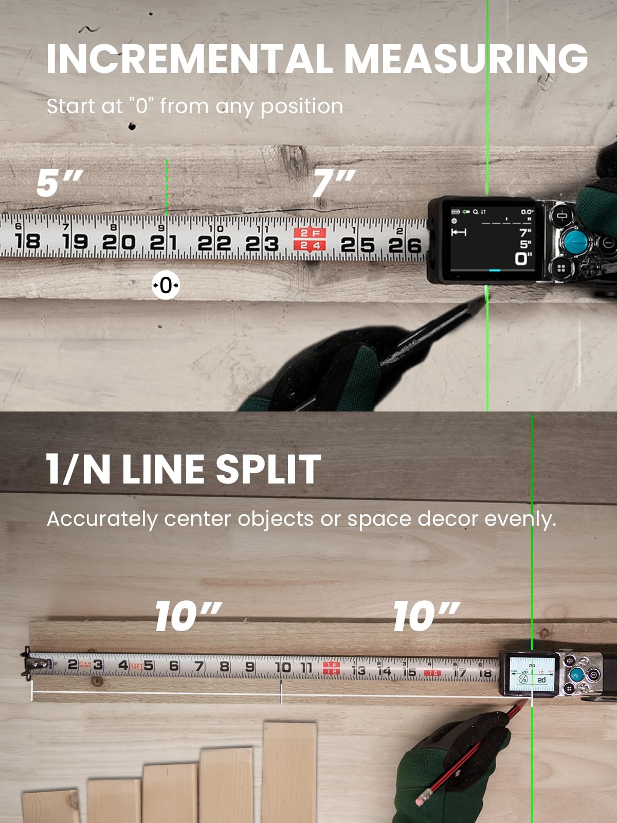 MiLESEEY XTAPE1 live angle display measures included angles.