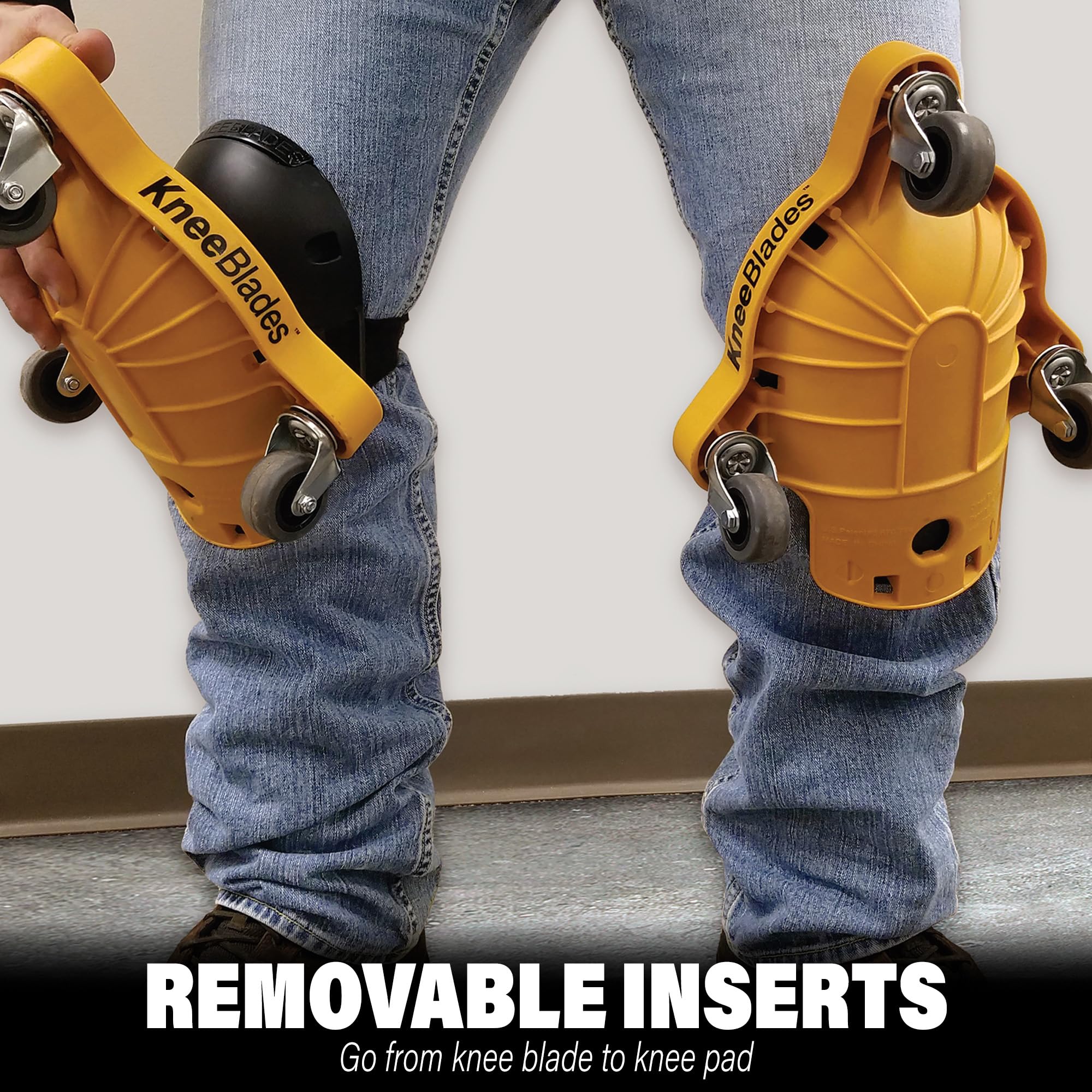 Milescraft KneeBlades one-strap secure fit and easy on/off