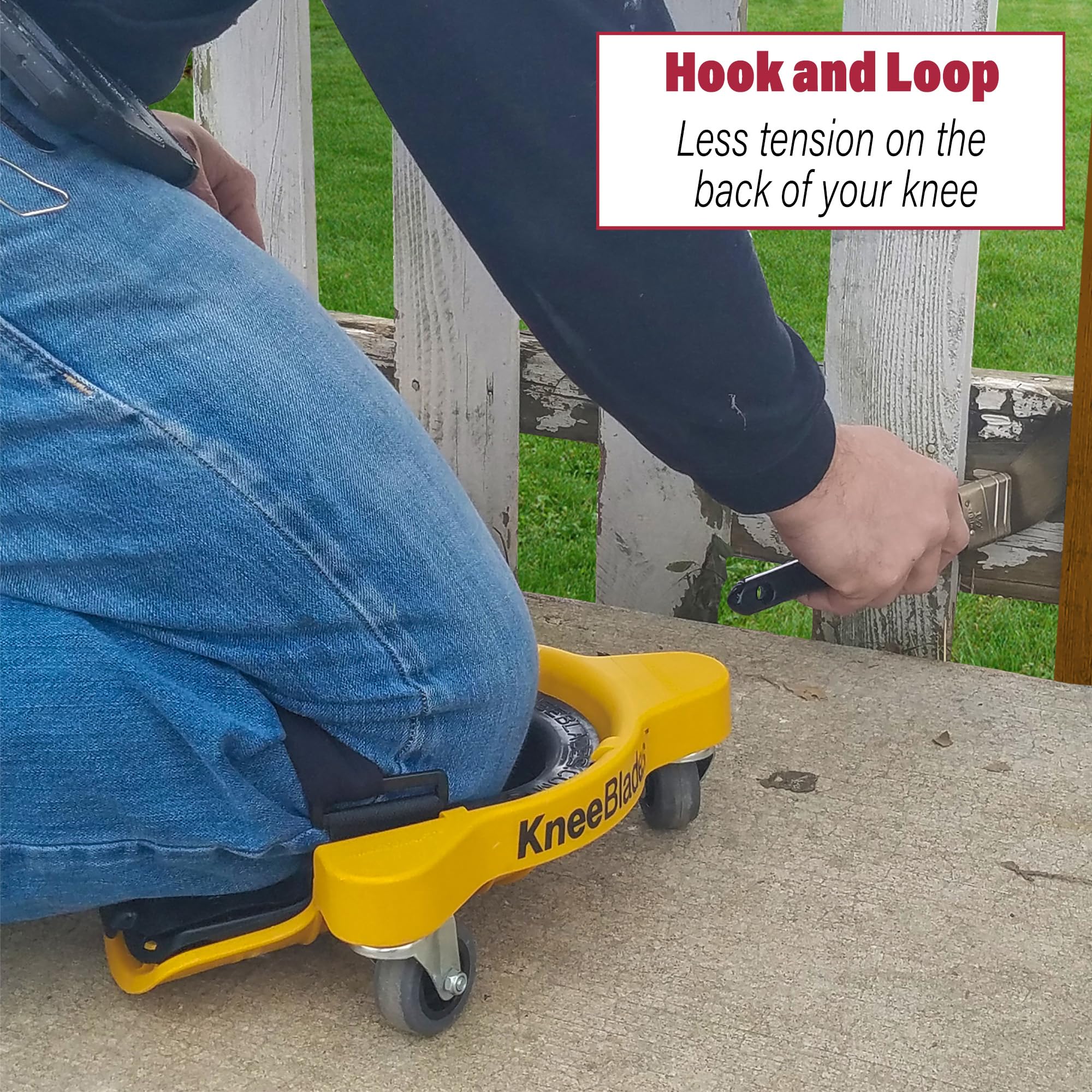 Milescraft KneeBlades with three casters for stability and mobility