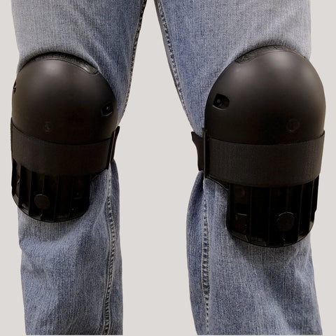 Milescraft KneeBlades in use for tile, wood, and gardening tasks