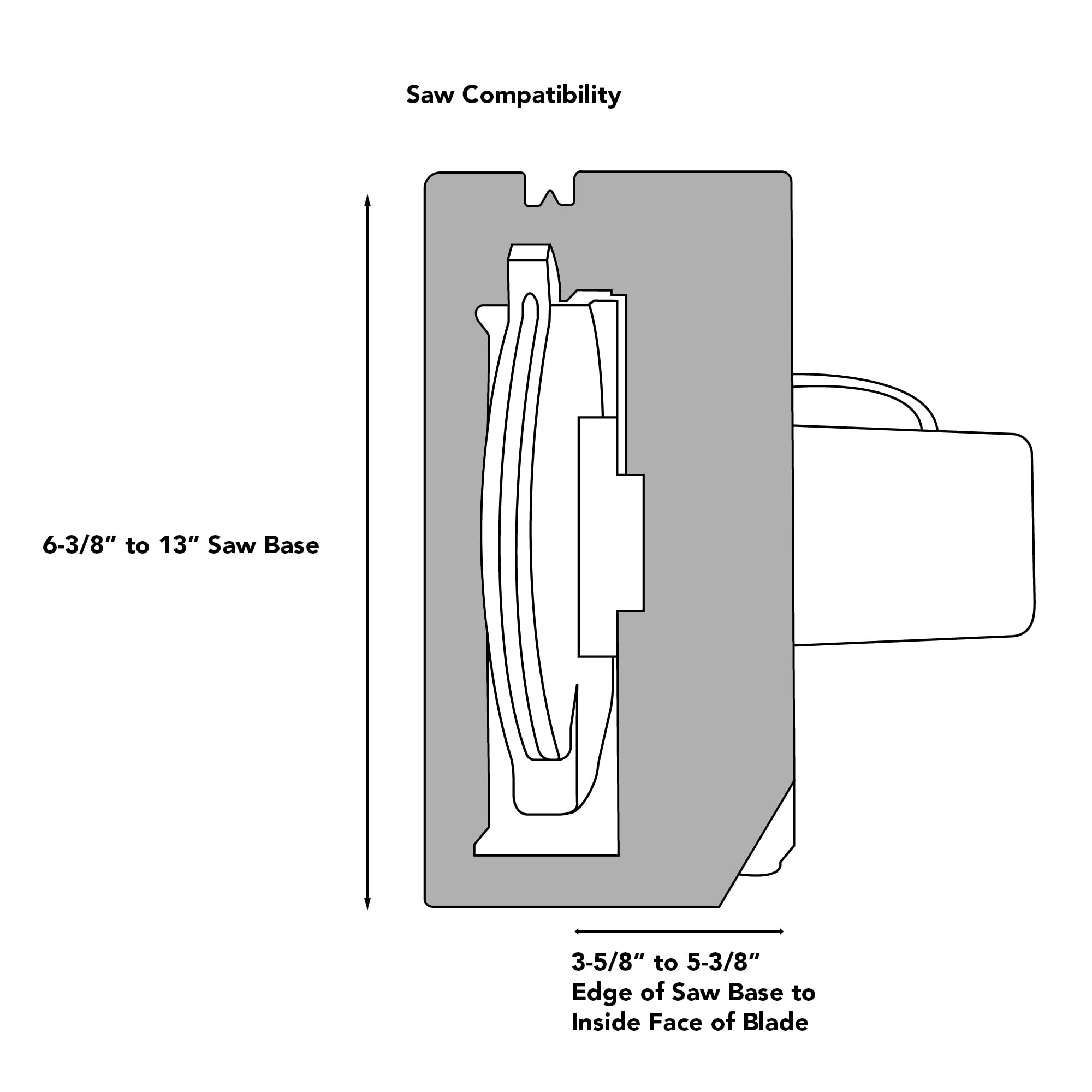 Milescraft TrackSawGuide handles common interior door thicknesses.
