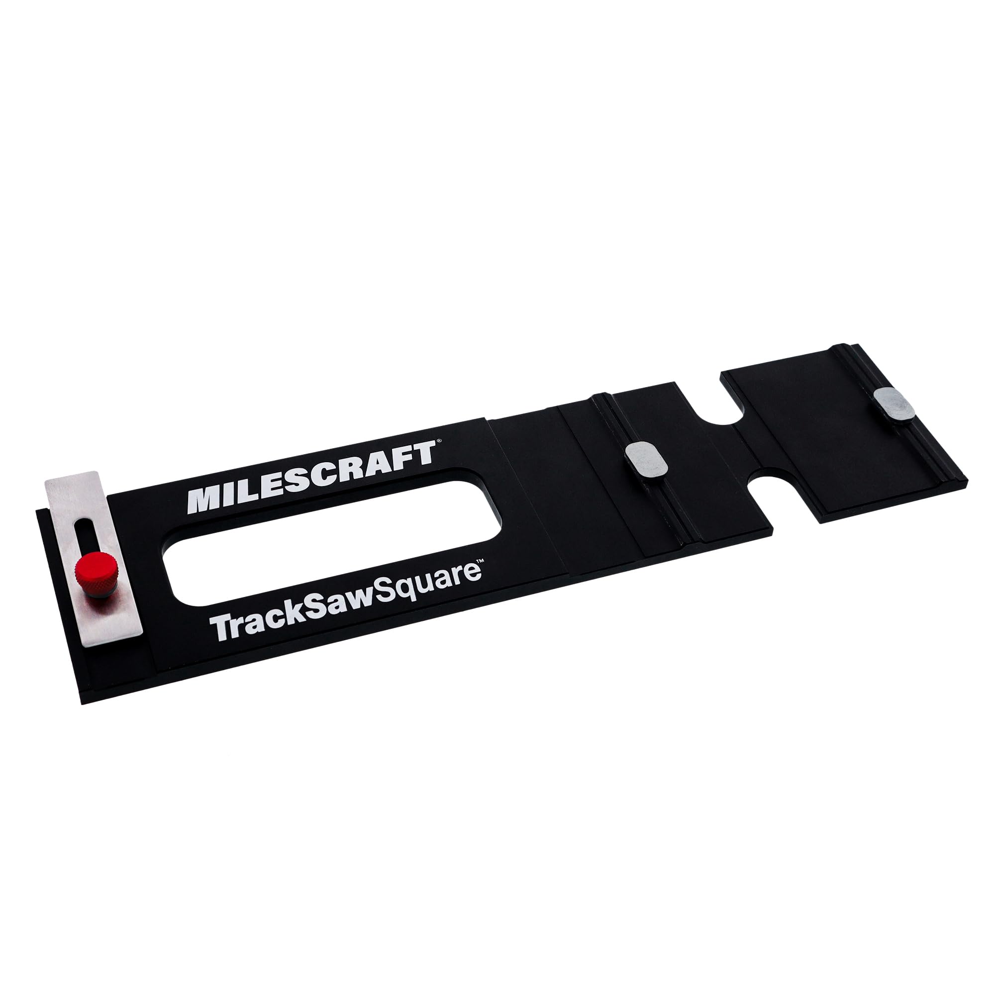 Milescraft TrackSawSquare rail-attachment enhances rail alignment for precise cuts