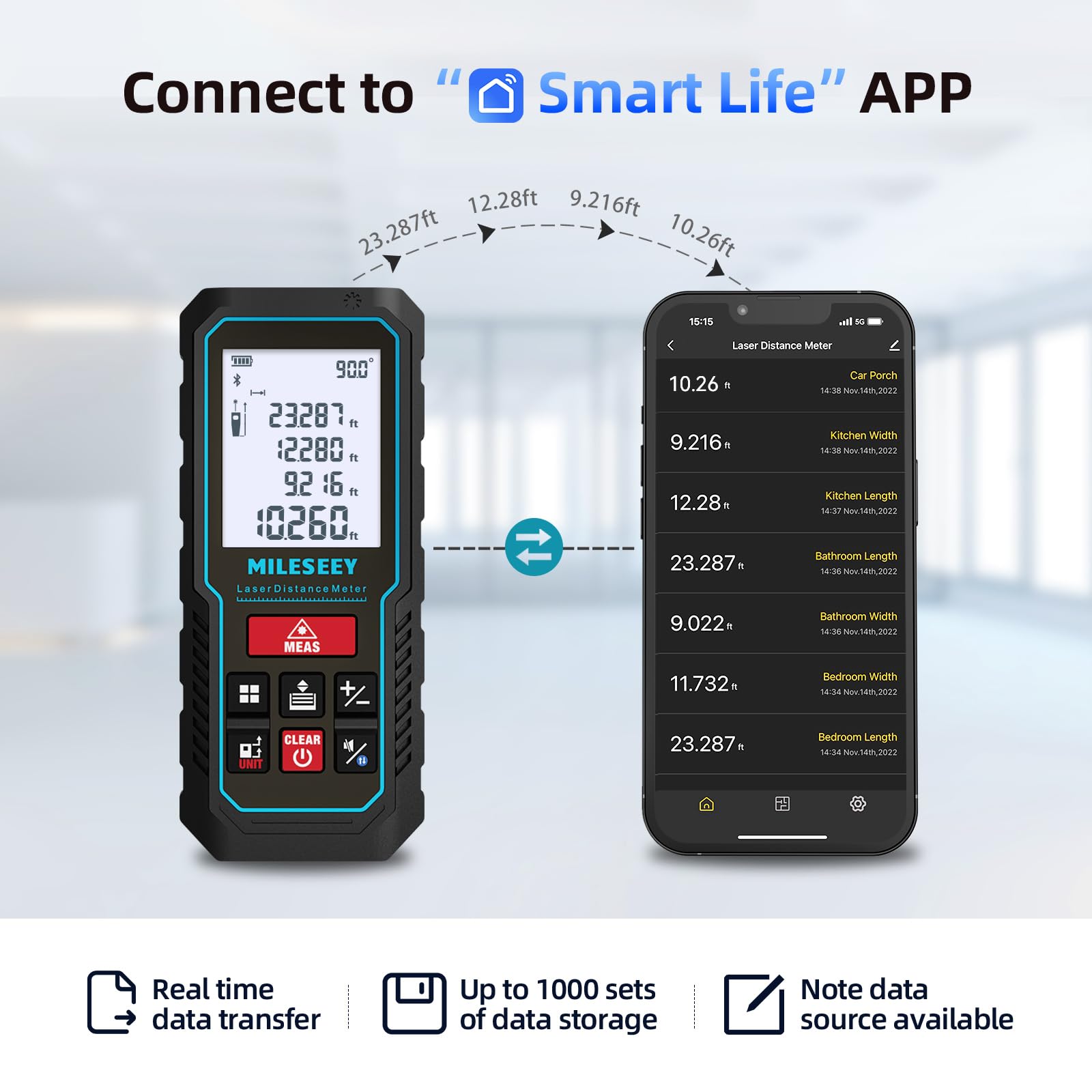 MiLESEEY app sync enables real-time data transfer and extended memory for projects.