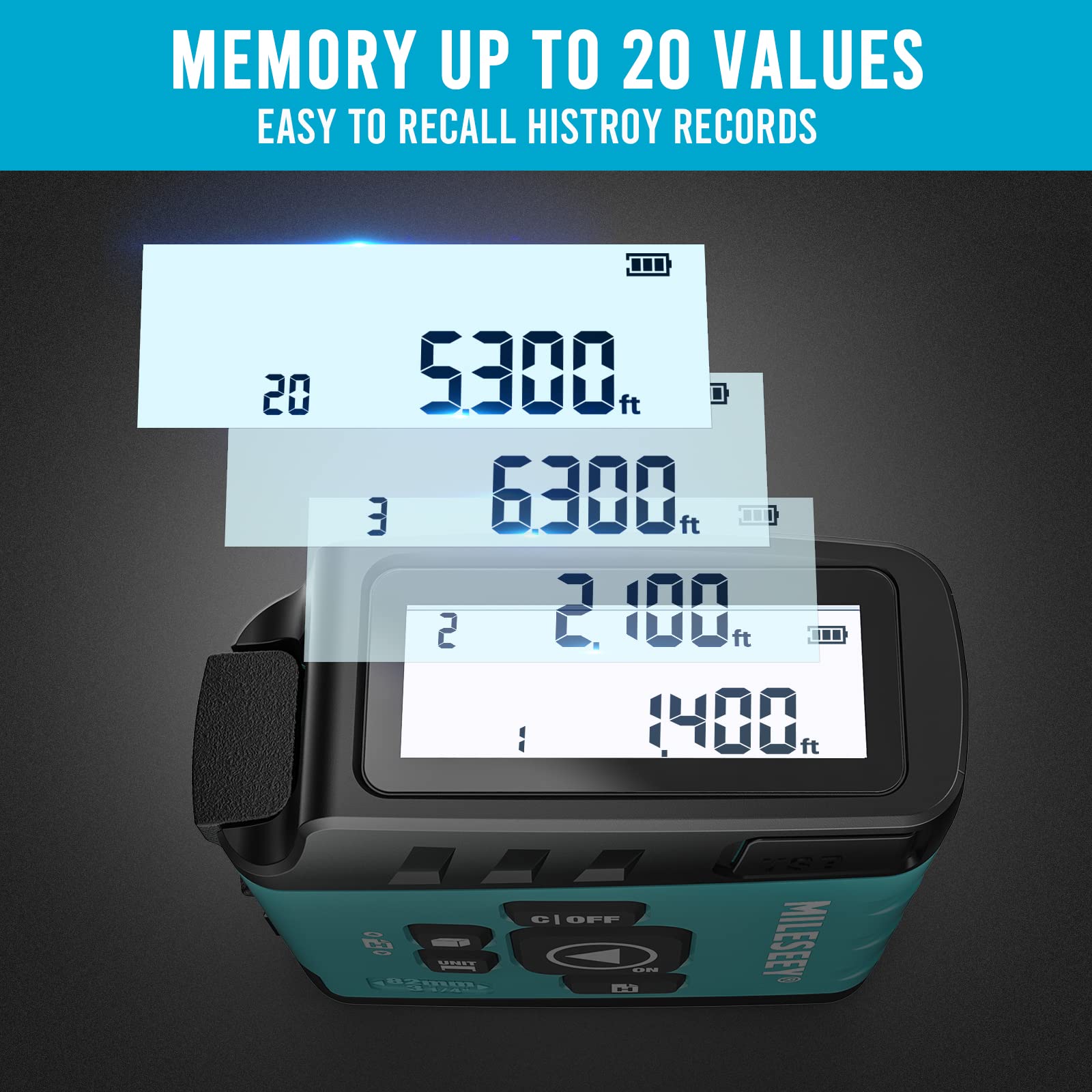 MiLESEEY DT20 portable design; slim, lightweight and easy to carry.