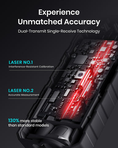 MiLESEEY auto level feature calculates horizontal distance and vertical height automatically.