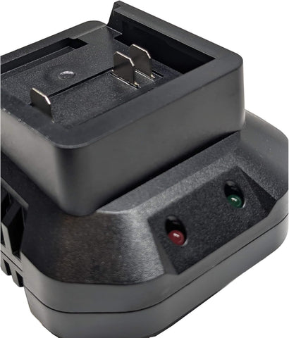 Milestock XH2150-1800 charger with compatible tools on job site.
