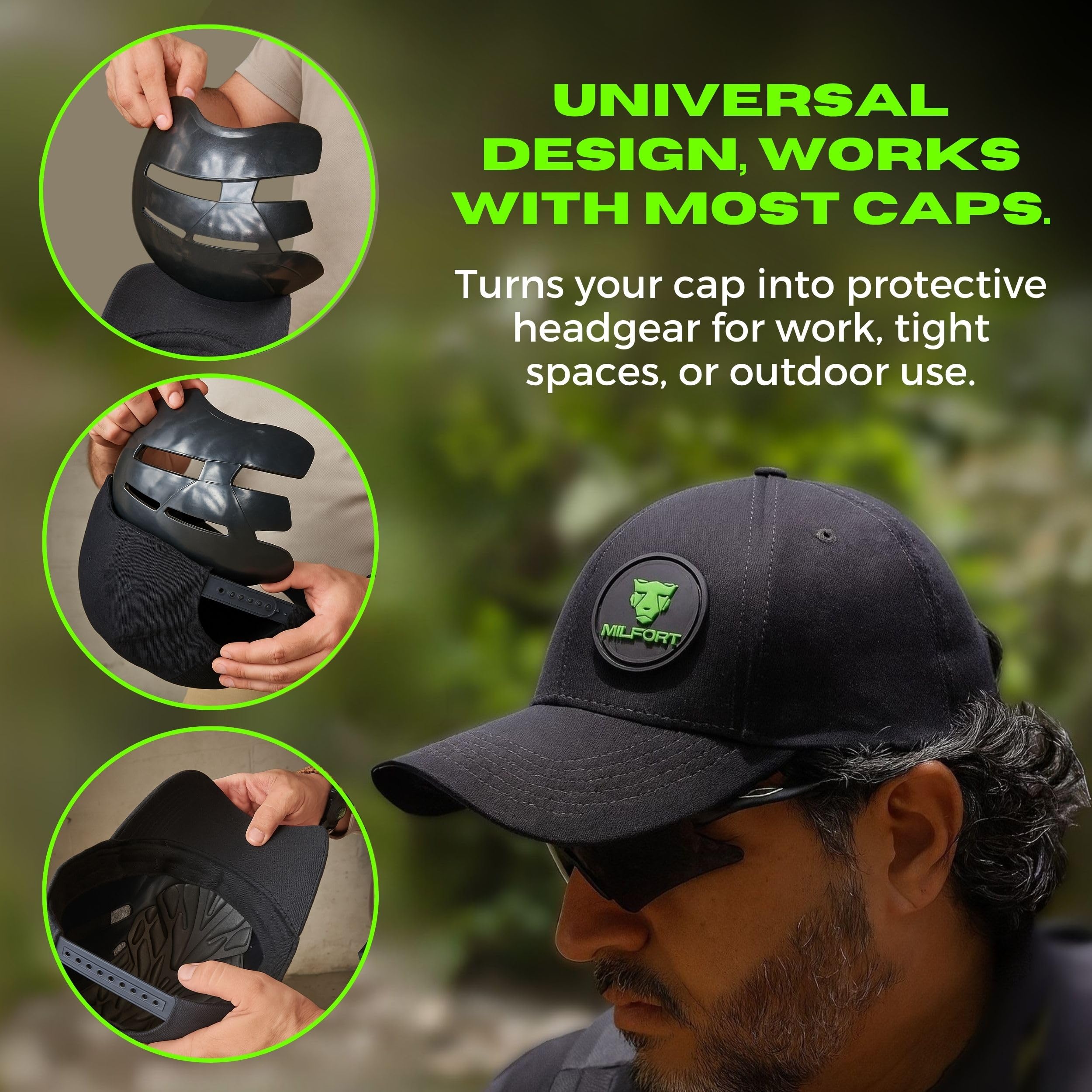 Milfort Lightweight shell image emphasizes 91g protection in durable polymer
