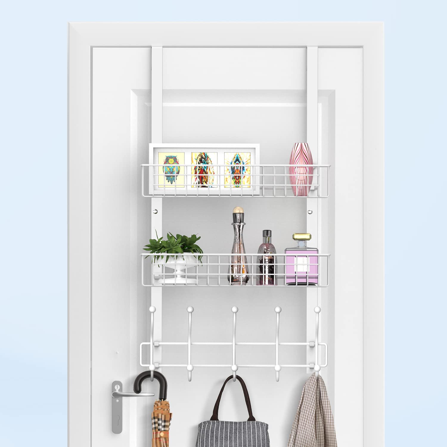 MILIJIA door-hanger requires no drills and installs in seconds.
